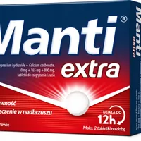 Manti Extra, 10 mg + 165 mg + 800 mg, 12 tabletek do rozgryzania i żucia