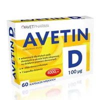 Avetin D 4000 j.m, suplement diety, 60 kapsułek