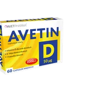 Avetin D 2000 j.m, suplement diety, 60 kapsułek