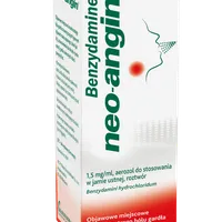 Benzydamine neo-angin, 1,5 mg/ml, aerozol do stosowania w jamie ustnej, roztwór, 30 ml