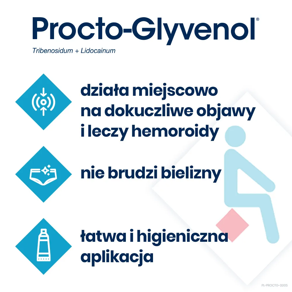 Procto-Glyvenol, 50 mg + 20 mg/g, krem doodbytniczy, 30 g 
