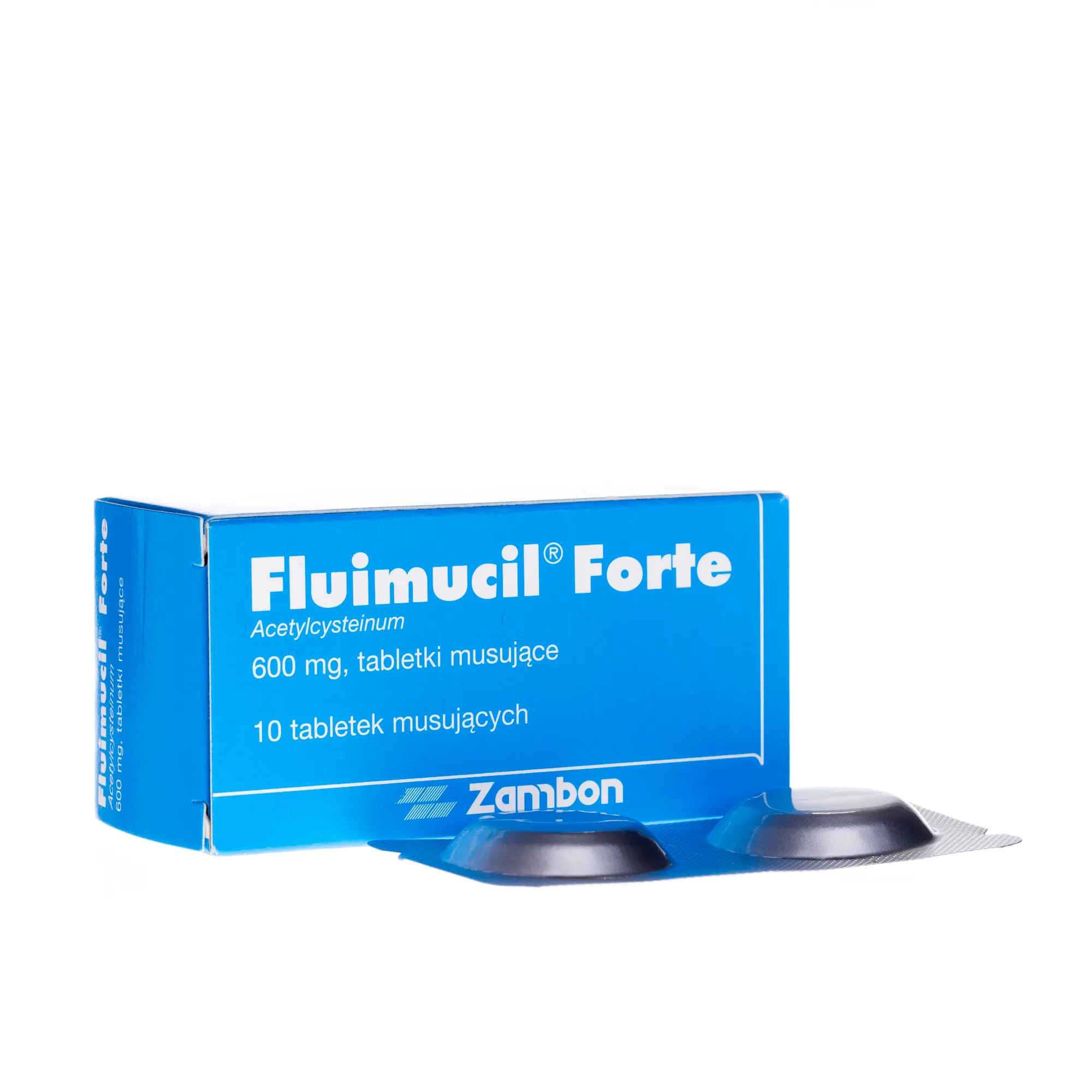 Fluimucil Forte, 600 mg, 10 tabletek musujących 