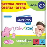 SEPTONA Sensitive calm n' care chusteczki dla niemowląt, 216 szt.