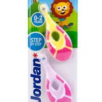 Jordan Step by Step, szczoteczka do zębów dla dzieci 0-2 lat, miękka, 2 sztuki