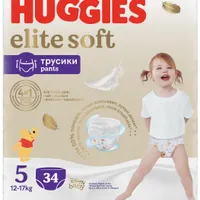 Huggies Elite Soft Mega Pants pieluchomajtki rozmiar 5 (12-17 kg), 34 szt.