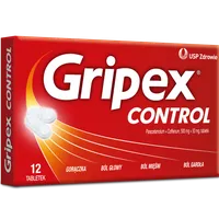 Gripex Control, 500 mg + 50 mg, 12 tabletek