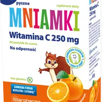 MNIAMKI witamina C 250 mg, suplement diety, 60 pastylek do ssania