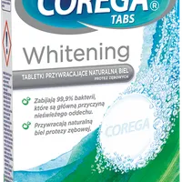 Corega Tabs Whitening, tabletki czyszczące do protez zębowych, 30 tabletek