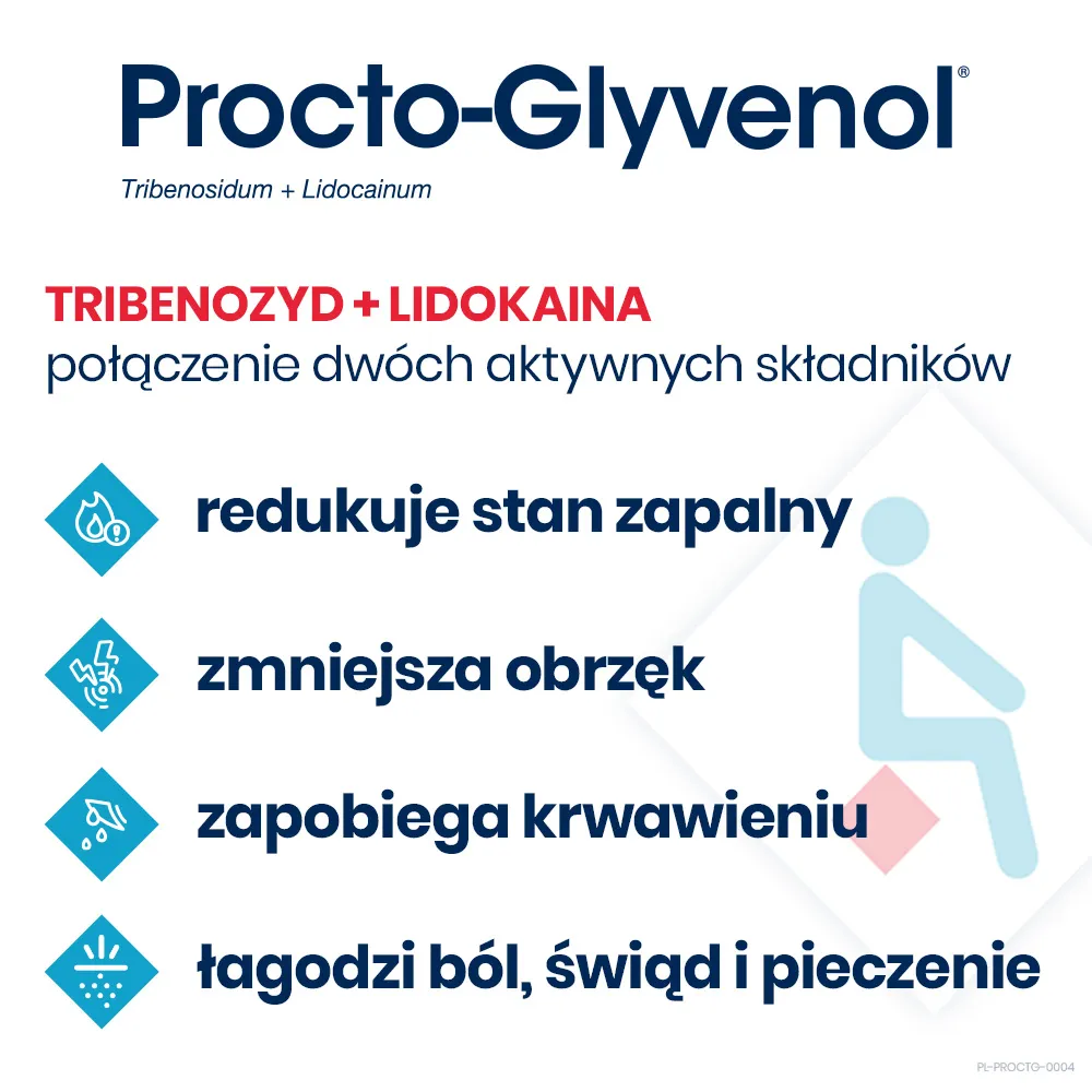 Procto-Glyvenol, 400 mg + 40 mg, 10 czopków 