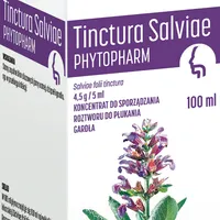 Tinctura Salviae Phytopharm, 4,5 g/5 ml, koncentrat do sporządzania roztworu do płukania gardła,100 ml