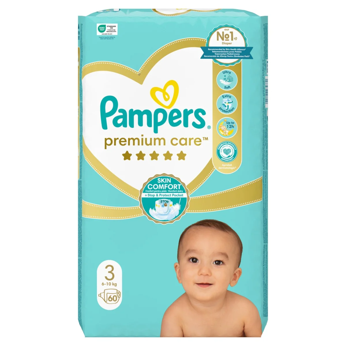 Pampers Premium Care 3 rozmiar 3, 6-10 kg, 60 sztuk