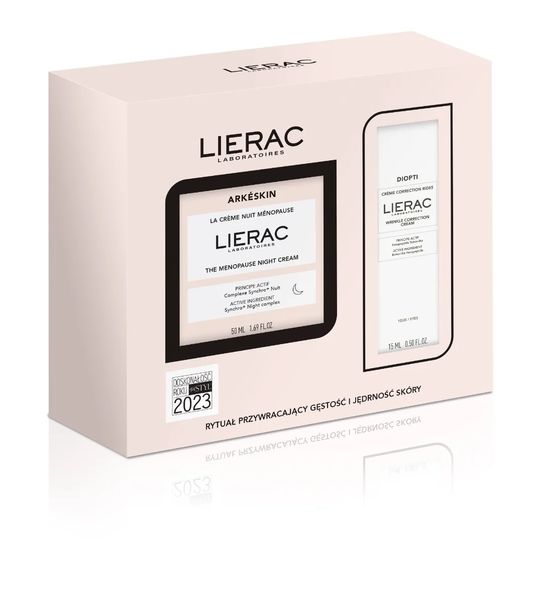 Lierac Arkeskin krem na noc, 50 ml + krem korygujący zmarszczki, 15 ml