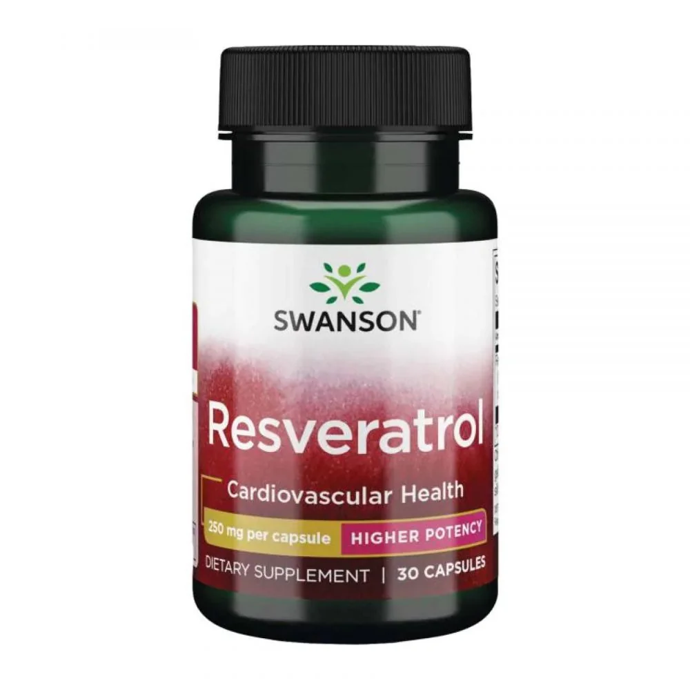 Swanson, Resveratrol, 250 mg, suplement diety, 30 kapsułek