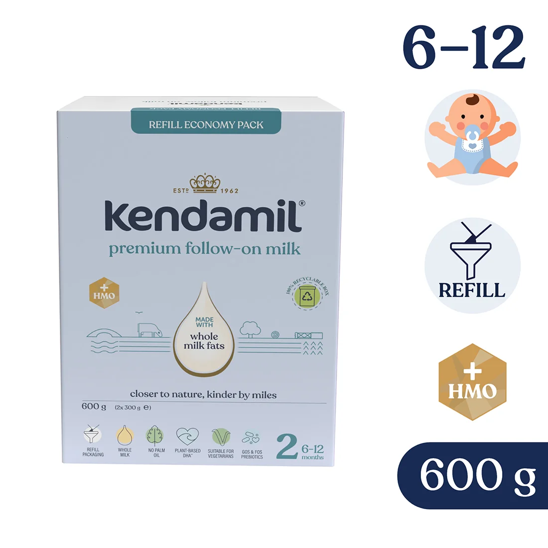 Kendamil Premium Box 2 mleko następne po 6. miesiącu życia, 600 g