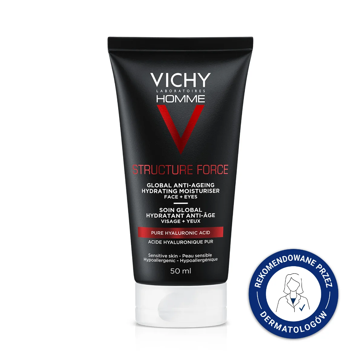 Vichy Homme Structure Force przeciwzmarszczkowy krem wzmacniający, 50 ml