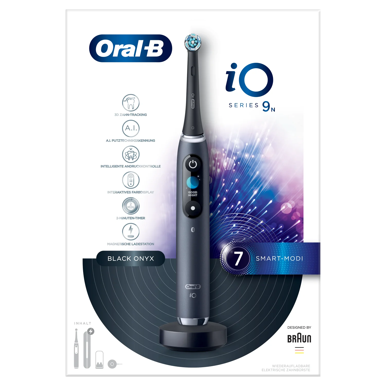 Oral-B iO Series 9N Onyx Black, szczoteczka magnetyczna, 1 szt.