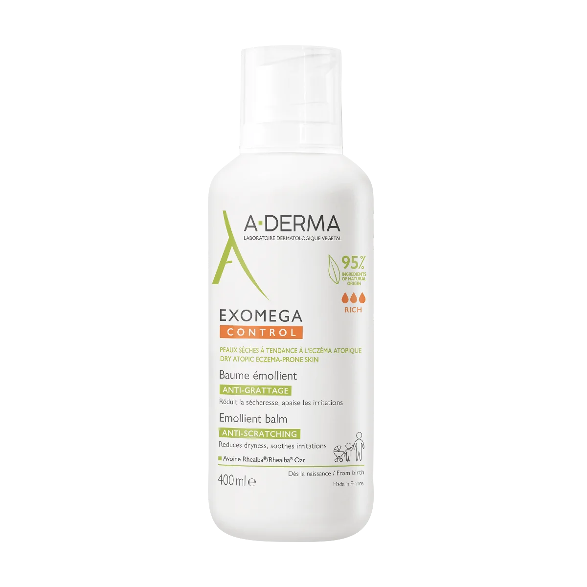 A-Derma Exomega Control, balsam emolient, 400 ml