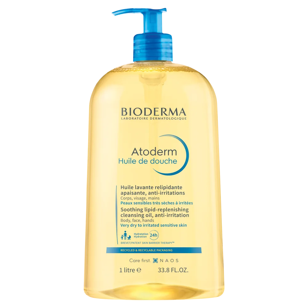 Bioderma Atoderm Huile De Douche, nawilżający olejek do kąpieli i pod prysznic, 1 L