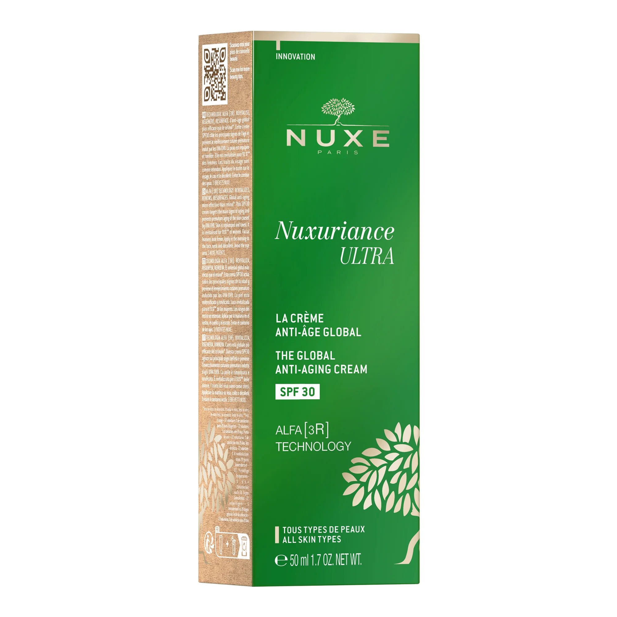 NUXE Nuxariance Ultra krem do twarzy przeciwstarzeniowy na dzień SPF 30, 50 ml