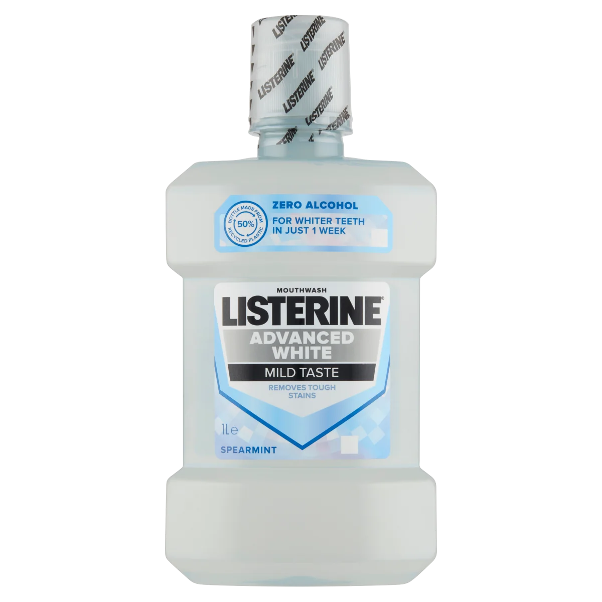 LISTERINE Advanced White, płyn do płukania jamy ustnej Łagodny Smak, 1000 ml