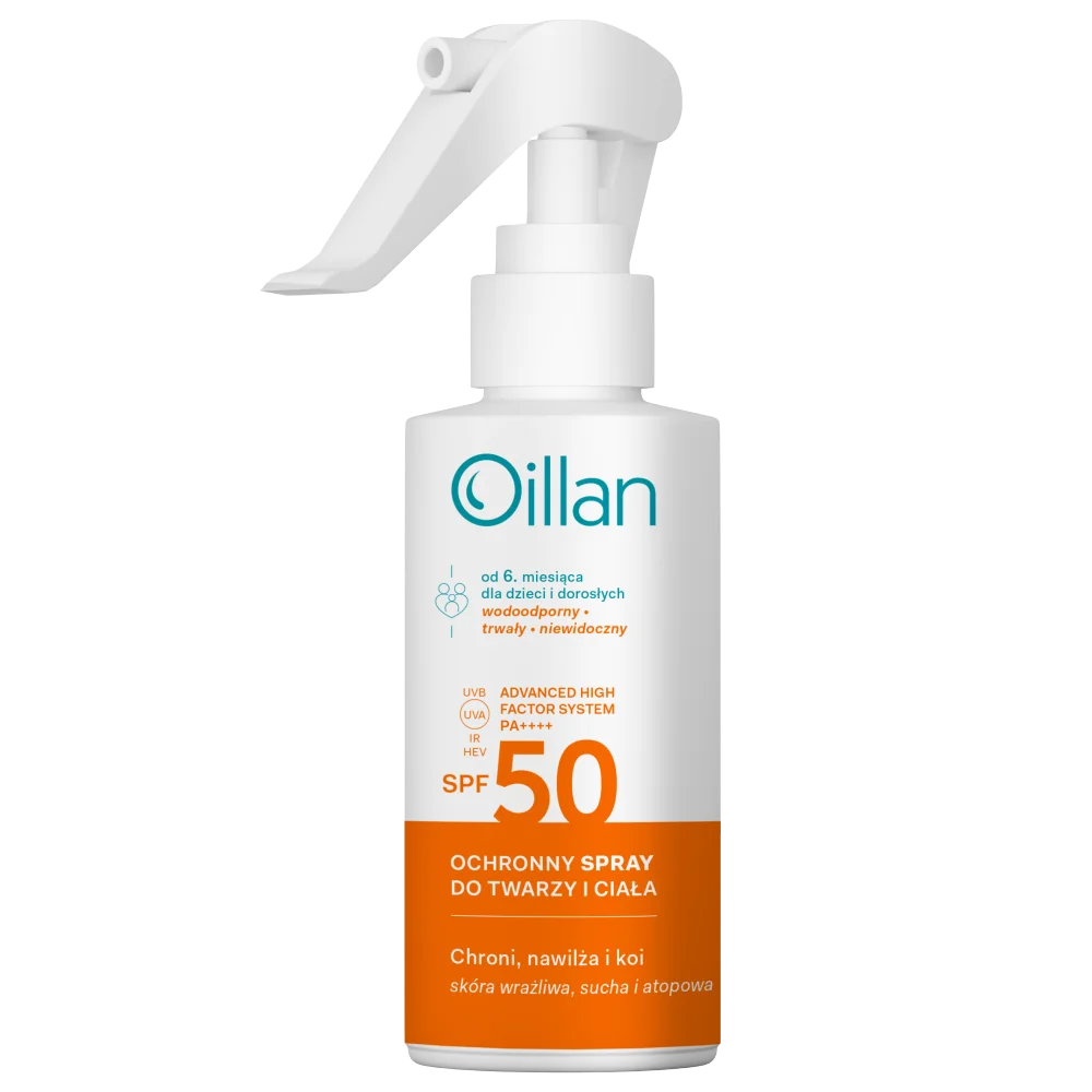 Oillan Sun Ochronny spray do twarzy i ciała, 125 ml