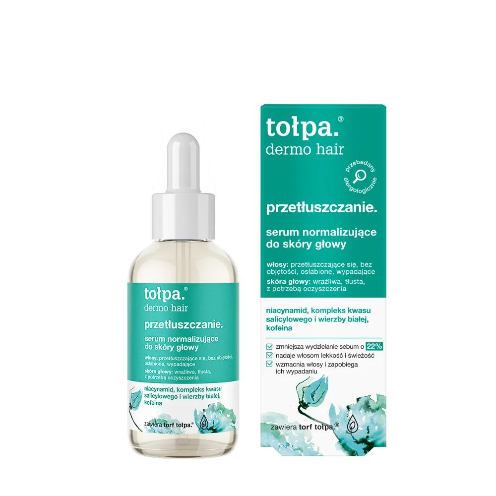 Tołpa Dermo Hair, przetłuszczanie serum normalizujące do skóry głowy, 75 ml