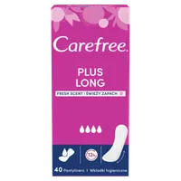Carefree Plus Long ekstra długie wkładki higieniczne, 40 szt.