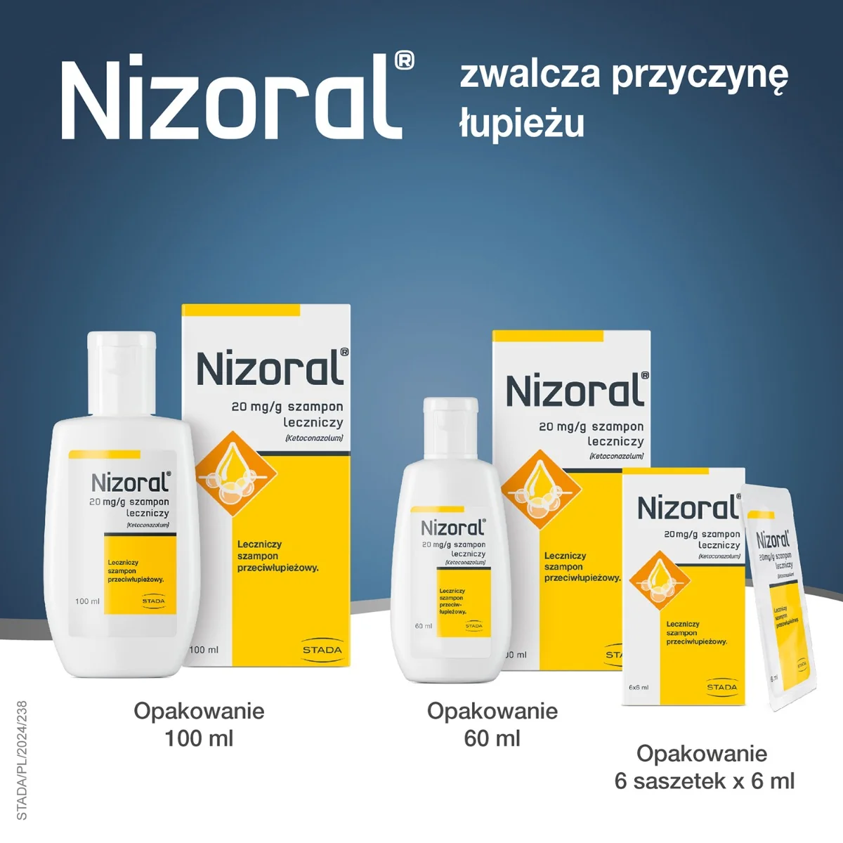 Nizoral szampon leczniczy, 60 ml