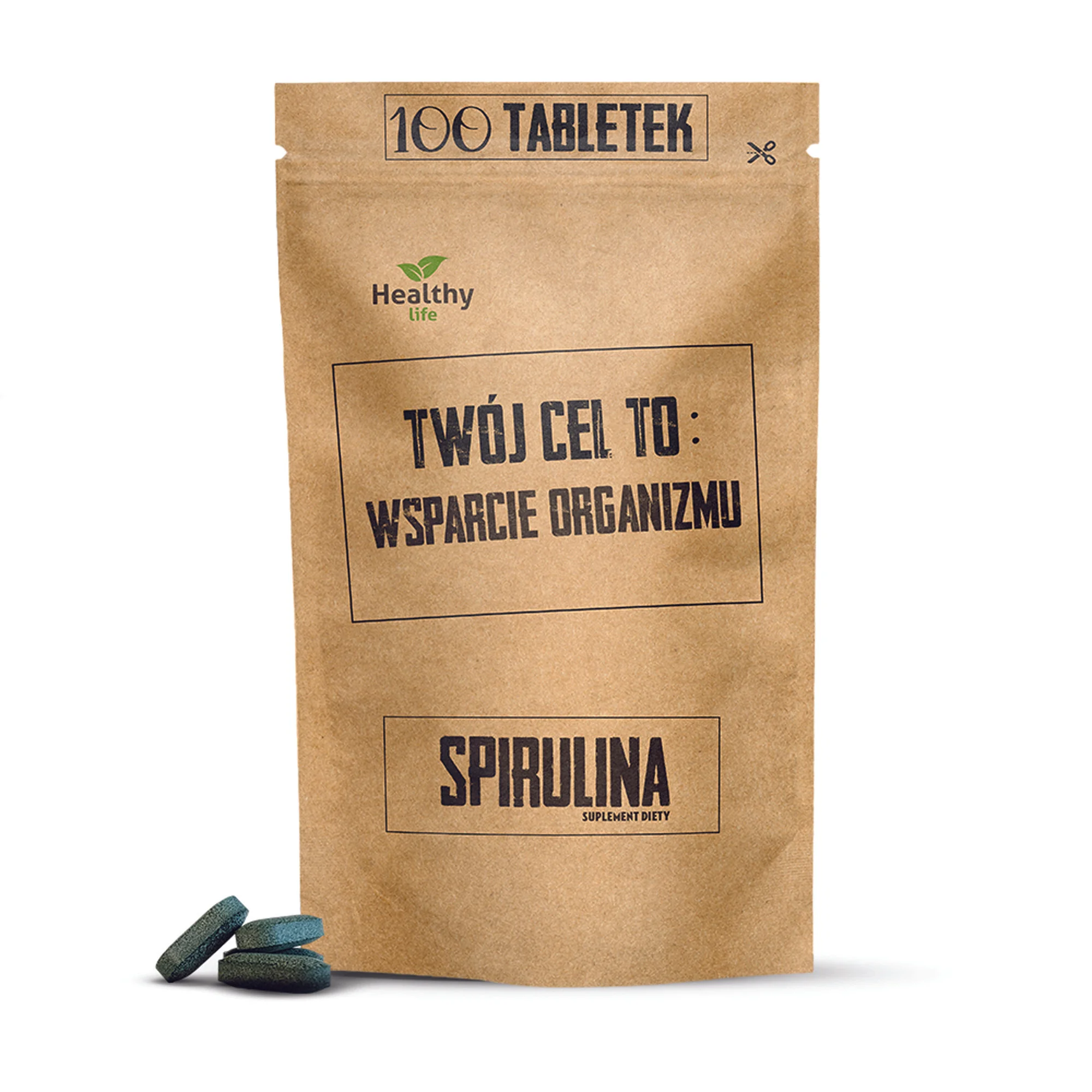 Twój cel to: Wsparcie organizmu - Spirulina 100 tabletek 