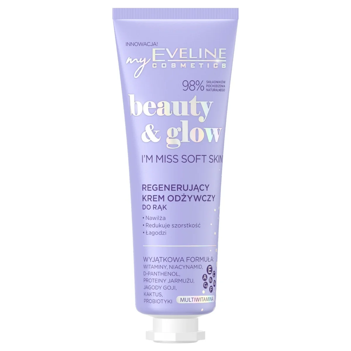 Eveline Cosmetics Beauty & Glow, regenerujący krem do rąk odżywczy, 50 ml