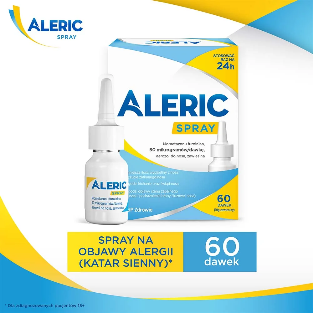 Aleric Spray 50 mcg/dawkę aerozol do nosa, zawiesina, 60 dawek