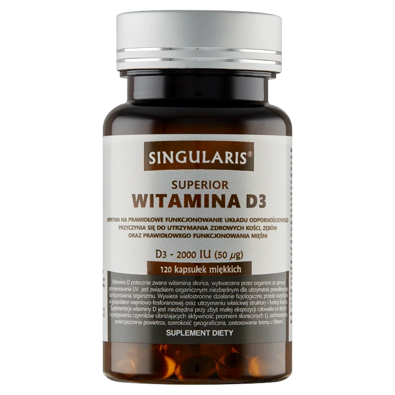 Singularis Superior, Witamina D3 2000 IU, suplement diety, 120 kapsułek