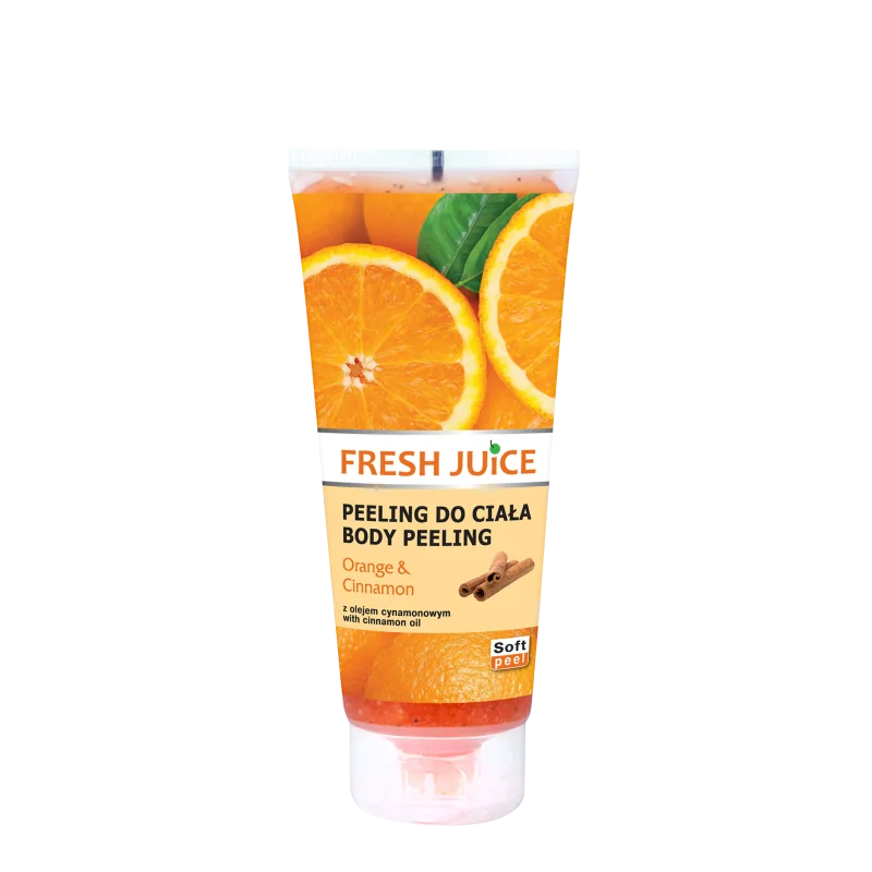 Fresh Juice peeling do ciała pomarańcza & cynamon, 200 ml