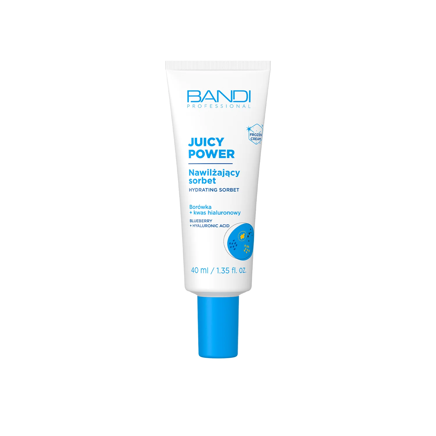 BANDI Juicy Power, nawilżający sorbet z borówką i kwasem hialuronowym, 40 ml