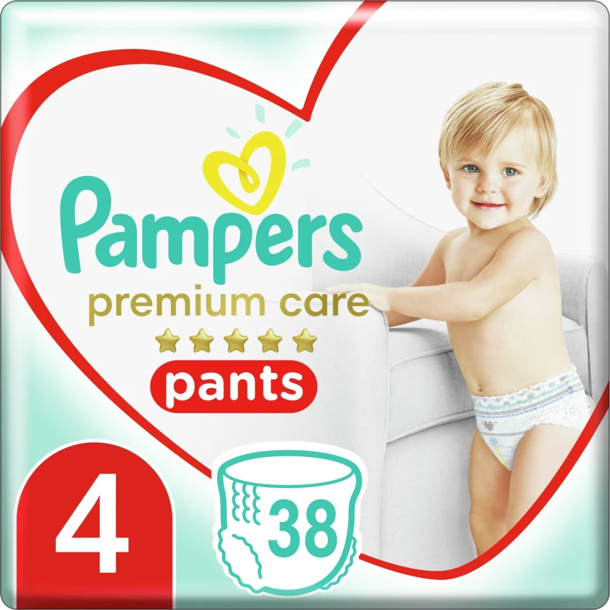 Pampers Premium Pants, pieluchomajtki, rozmiar 4, 9-14 kg, 38 sztuki