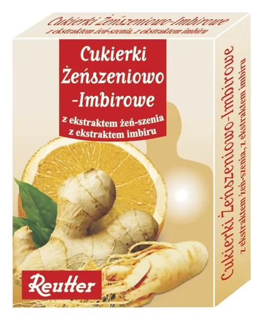 Reutter, cukierki żeńszeniowo- imbirowe, 50 g