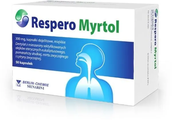 Respero Myrtol  300 mg, 50 kapsułek dojelitowych, miękkich