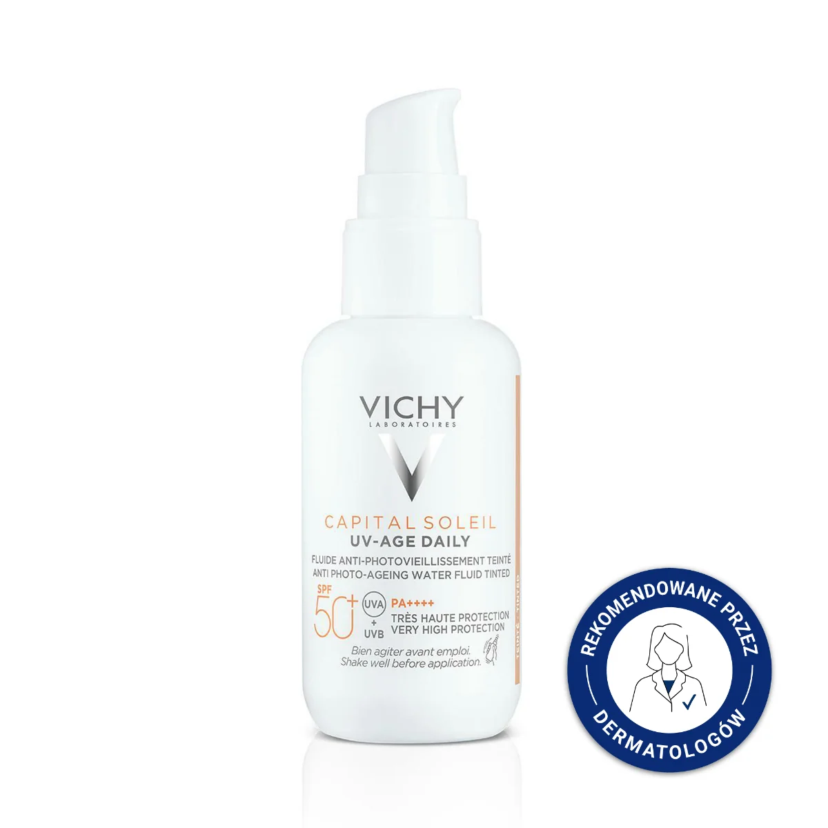 Vichy Capital Soleil UV-Age Daily Tined koloryzujący fluid przeciwsłoneczny SPF 50+, 40 ml