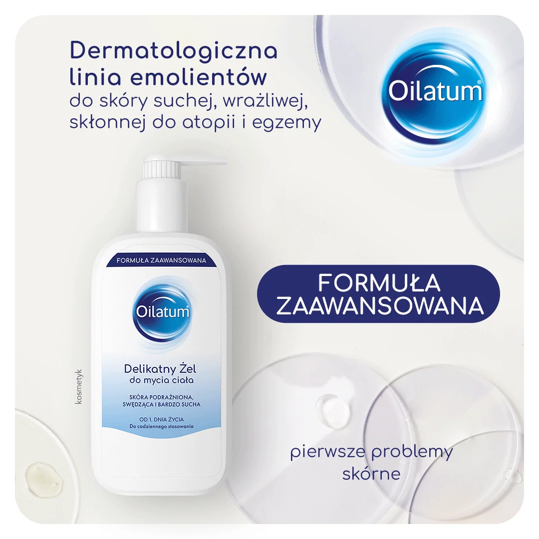 Oilatum Formuła Zaawansowana Delikatny żel do mycia ciała, 400 ml 