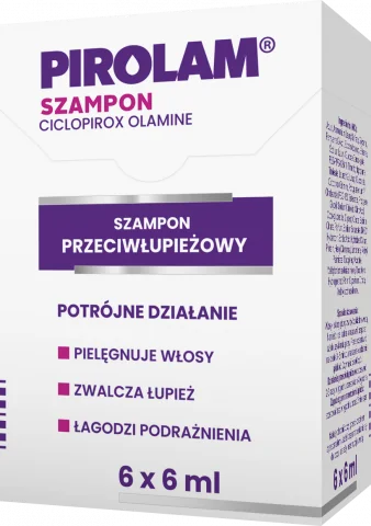 Pirolam, szampon przeciwłupieżowy, 6 saszetek