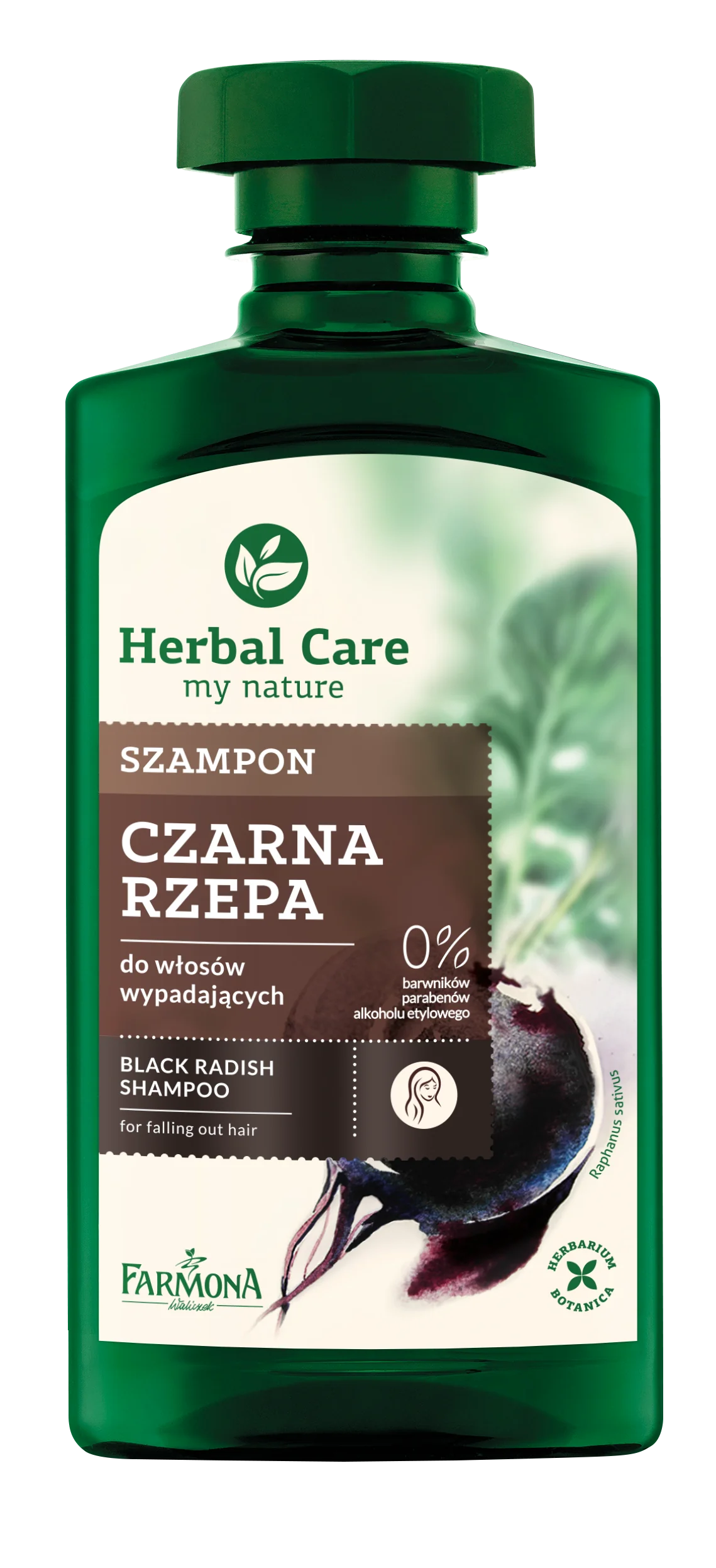 Herbal Care szampon do włosów wypadających Czarna rzepa, 330 ml