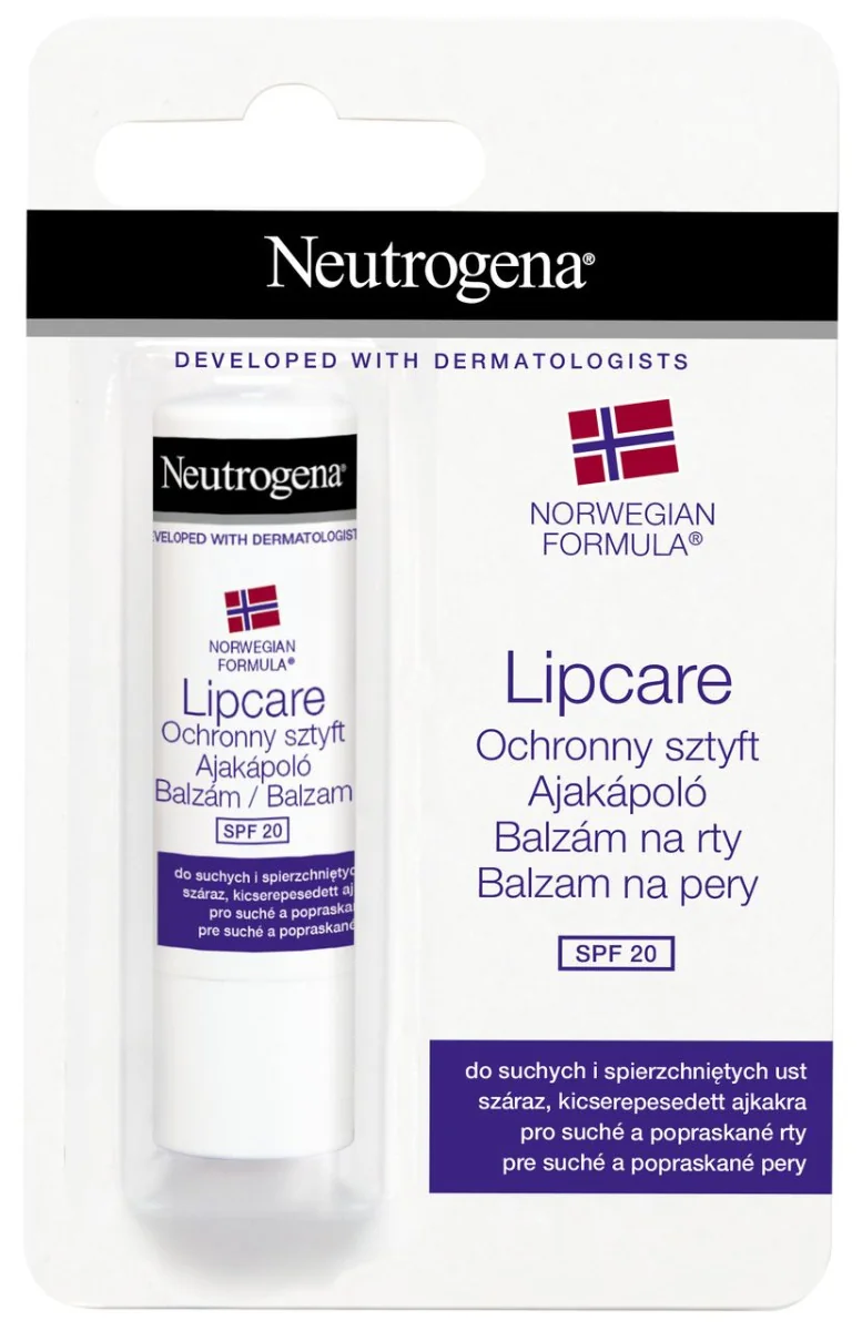 Neutrogena Formuła Norweska, Ochronny sztyft do ust SPF 20, 4,8 g