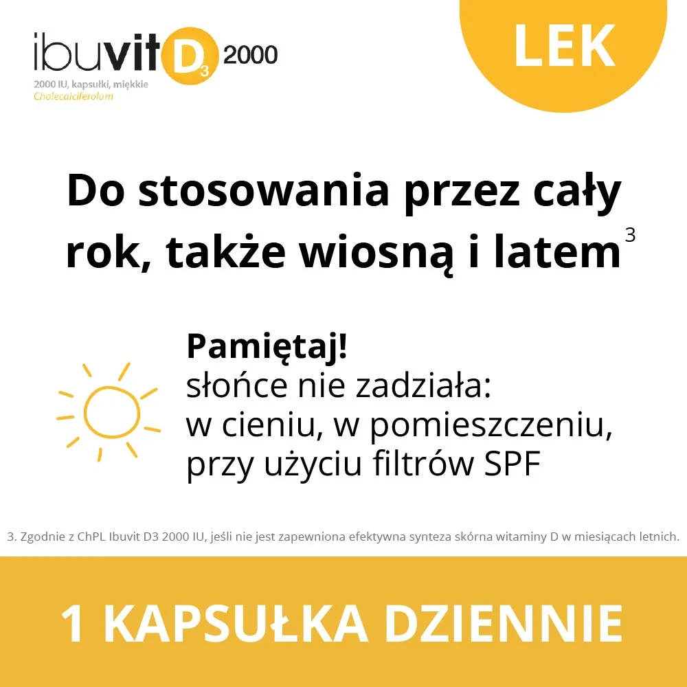 Ibuvit D3, 2000 IU, 30 kapsułek 