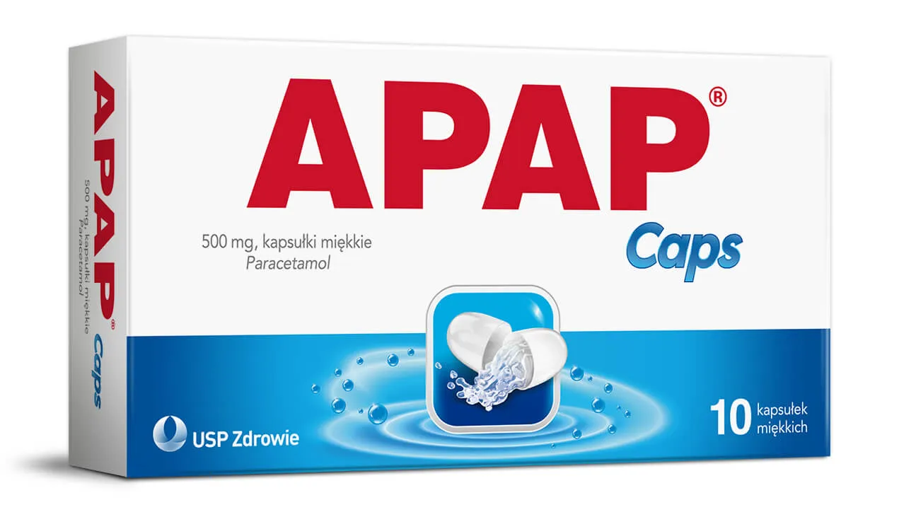 Apap Caps, 0,5 g, 10 kapsulek miękkich