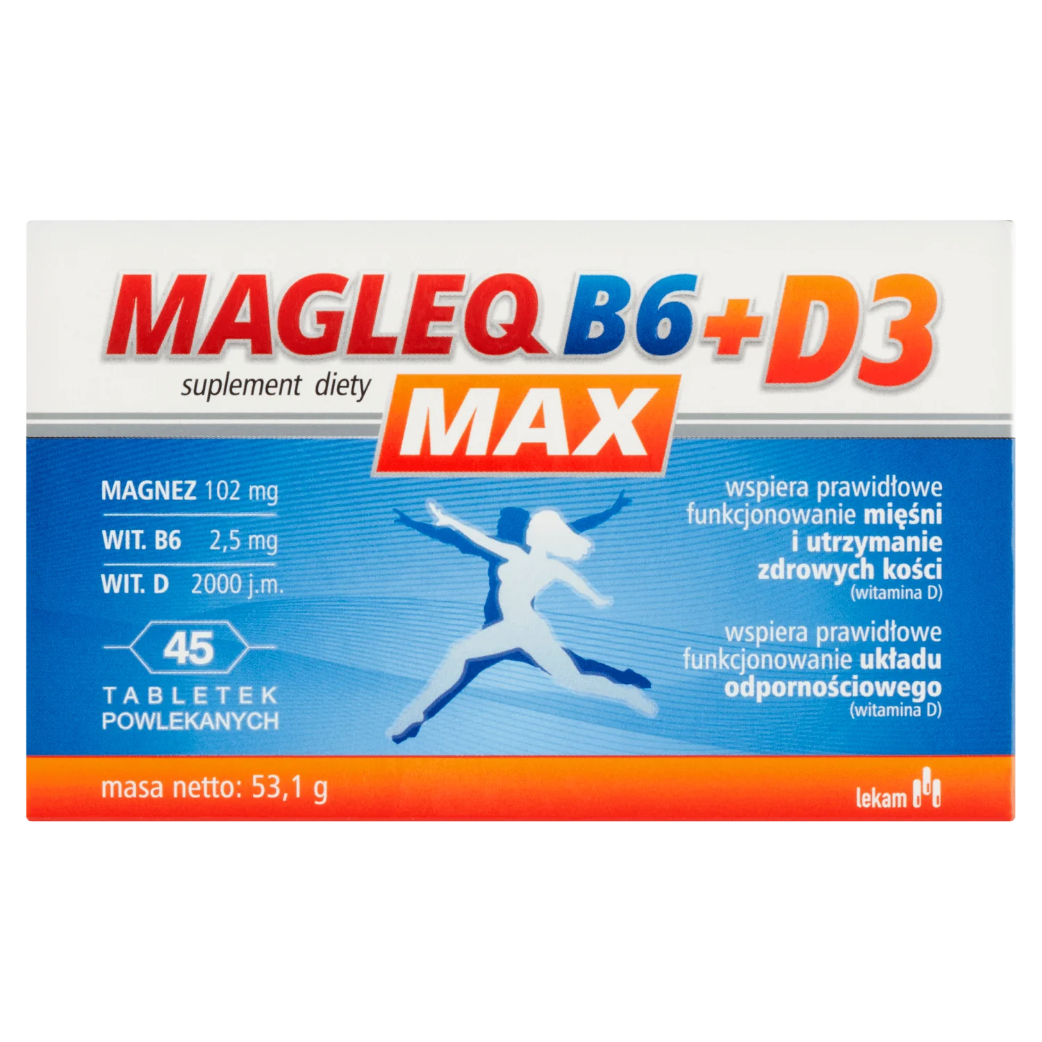 Magleq B6 Max + D3, 45 tabletek