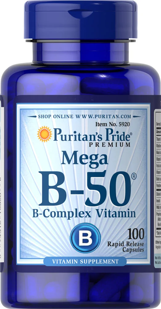 Puritan's Pride, Witamina B-50® Complex, suplement diety, 100 kapsułek