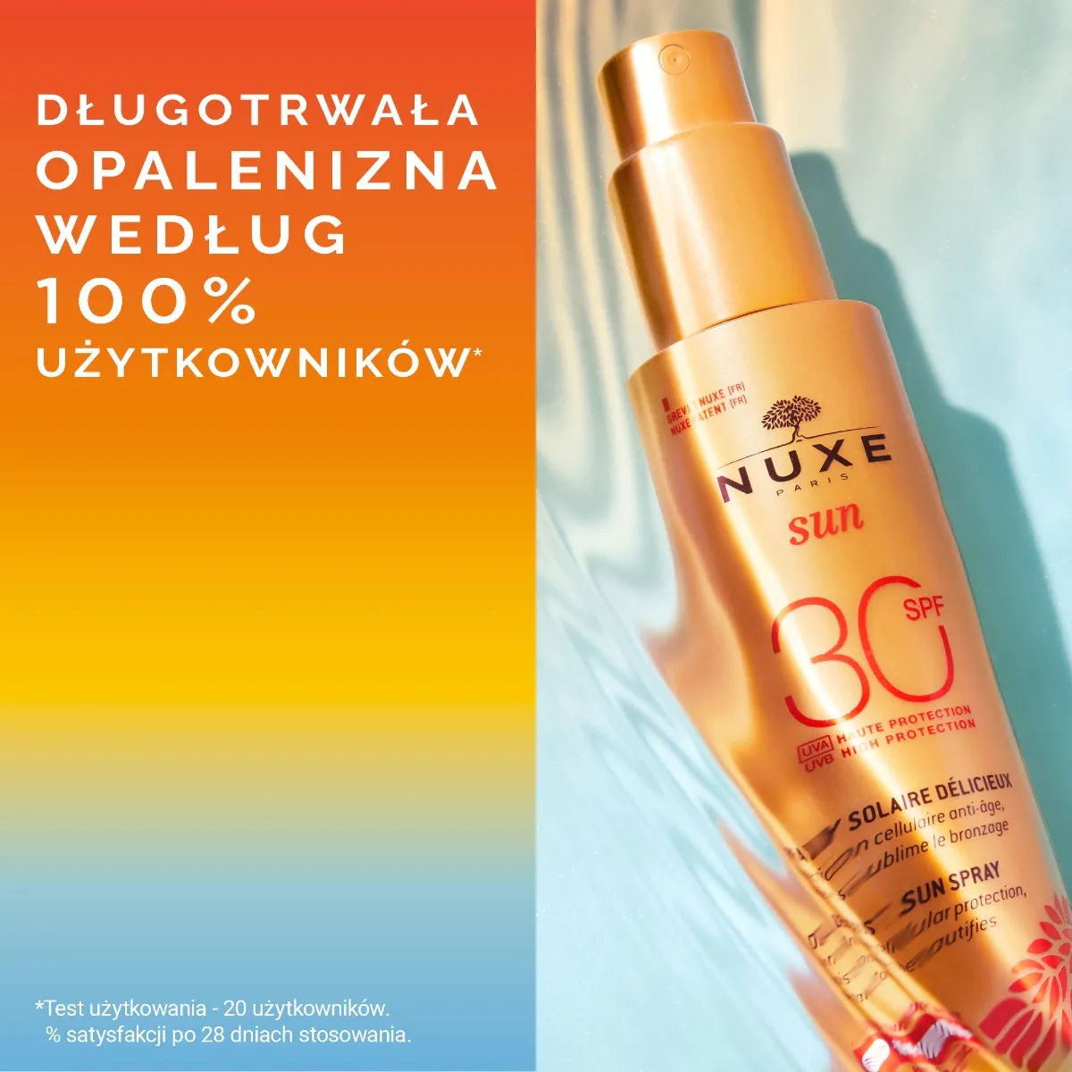 Nuxe Sun mleczko do opalania twarzy ciała SPF30, 150 ml 