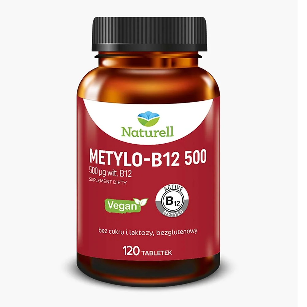 Naturell, Metylo-B12 500, 120 tabletek 