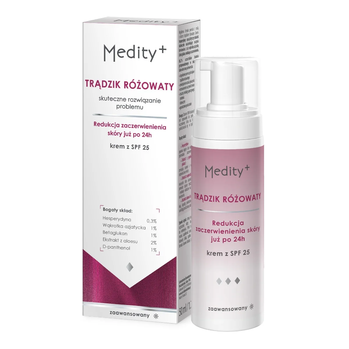 AVA Medity+ Rosacea Dermaline Rosacea Repair, specjalistyczny krem do twarzy na dzień, 50 ml