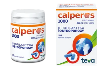 Calperos 1000, 400 mg jonów wapnia, 100 kapsułek twardych